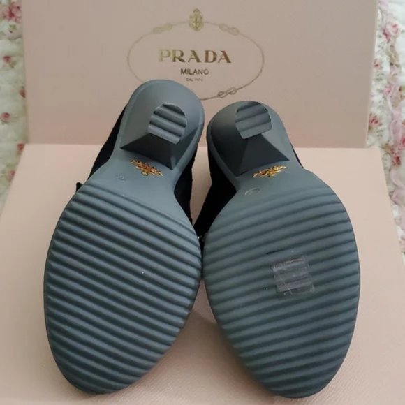 Prada Blue and White Designer Heels - Picture 10 of 12